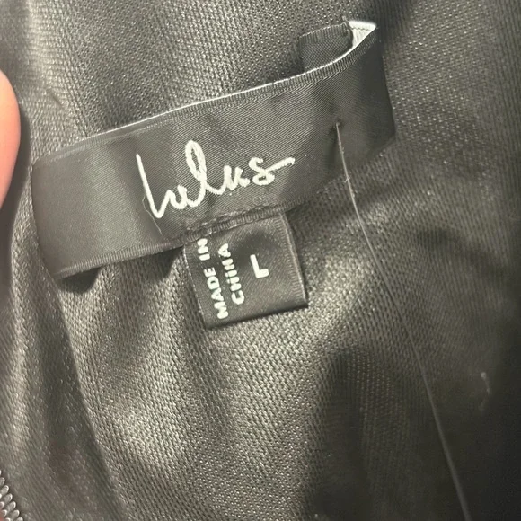 Lulus Effortlessly Sensational NWT size Large Black Satin Backless Maxi Dress - Picture 8 of 13